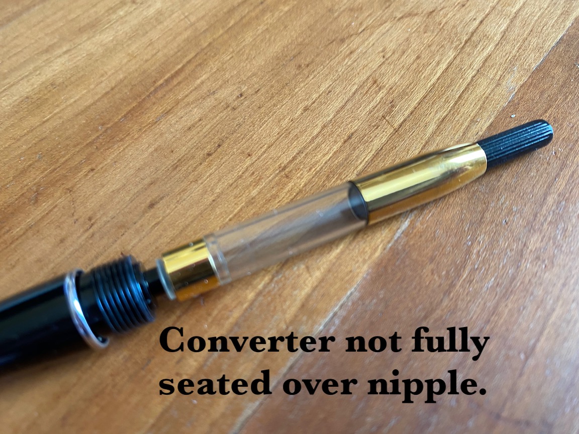 Platinum ink converter / Aurora Duo Cart nib section Alt text